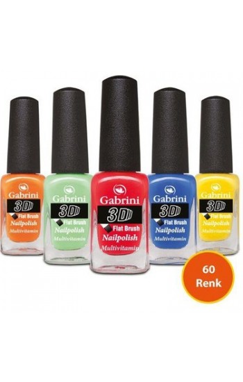 Gabrını 3 D Flat Brush Oje 60 Renkli…