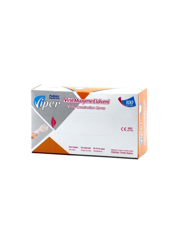 Viper-Vinyl Eldiven Pudrasız Büyük (M) - 100'lü…