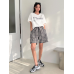 Grafik Baskılı Beyaz Kadın T-shirt Tişört