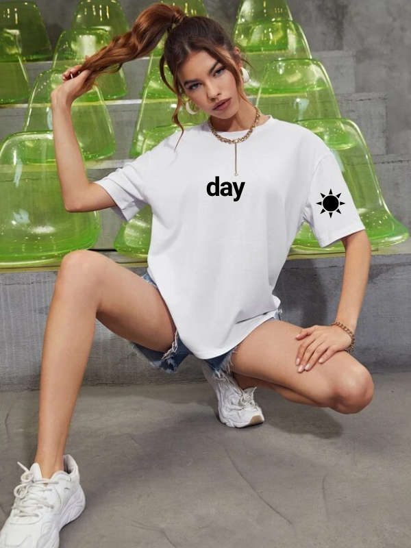 Day Baskılı  Tişört Beyaz…