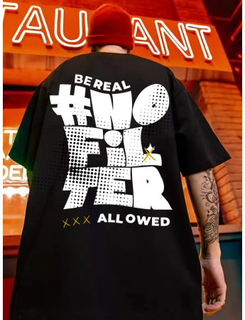 Be Real Baskılı Erkek Tişört Özel Seri