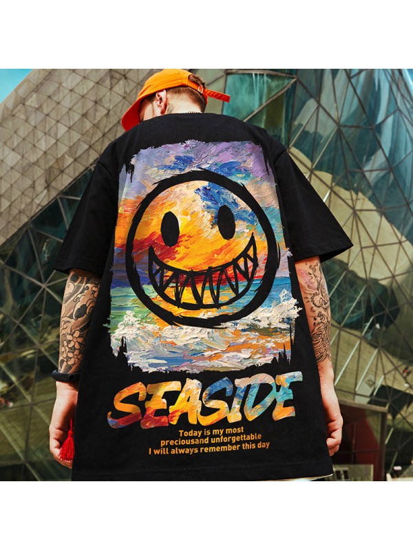 Seaside Baskılı tişört Siyah…