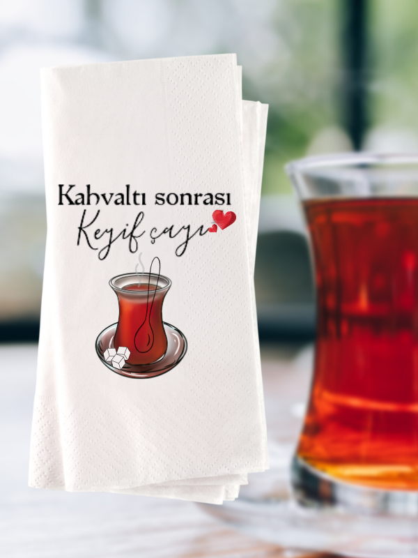 Çay Temalı Esprili  Yazı Baskılı Konuşan Peçete 20 Adet 0018…
