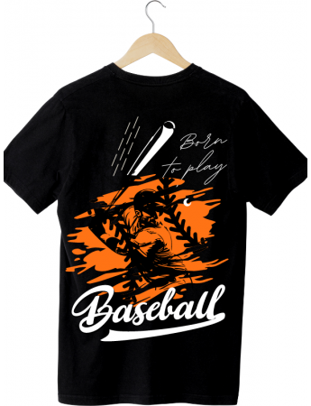 Baseball Baskılı Erkek Çocuk Tişört Siyah