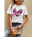 Love Baskılı  Oversize T-shirt Kadın