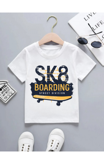 Boarding Baskılı Çocuk Tişört…