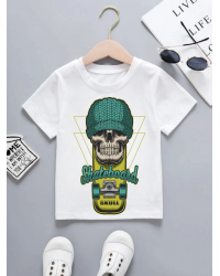 Skateboard Baskılı Çocuk Tişört