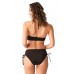 Bella Notte Büzgülü Straplez Omuz Askılı  Siyah  Bikini Üstü L07U