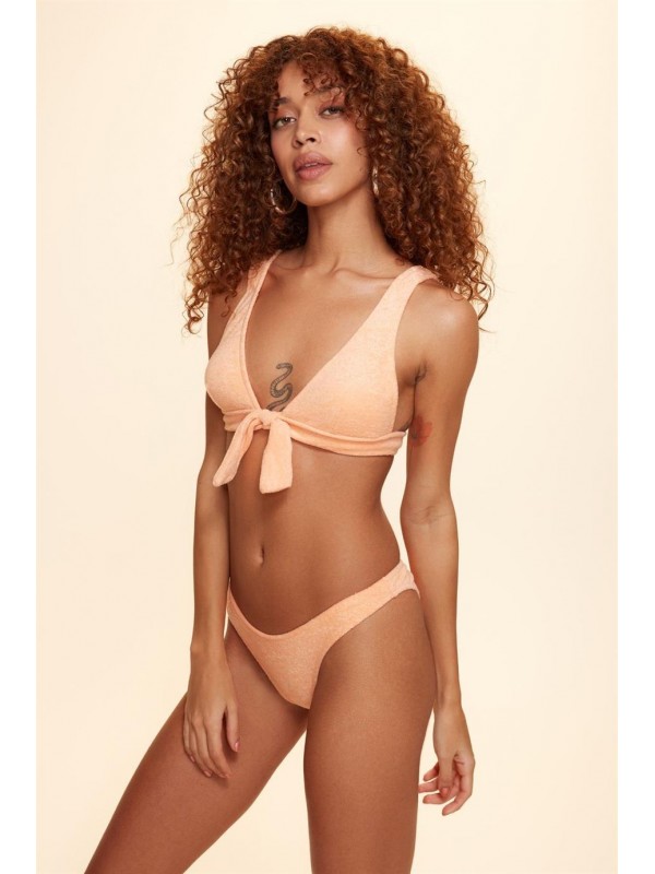 Bella Notte Yavruağzı Düğümlü Havlu Bikini Üstü N11U…