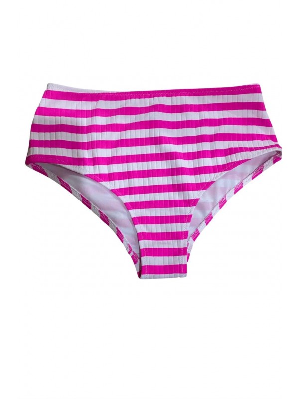 Bella Notte Yüksek Bel Pembe Beyaz Bikini Altı P46A