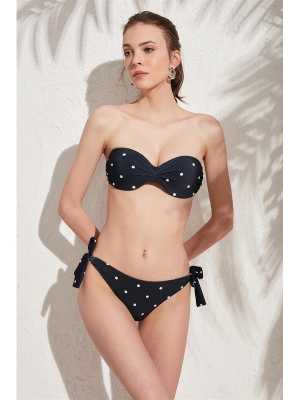 Bella Notte Dolgulu Siyah Puanlı Bikini Takım N47T…