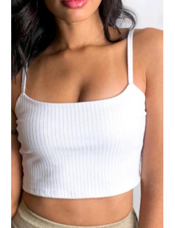 Bella Notte Beyaz İp Askılı Crop BN6571B