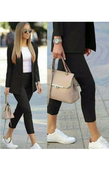 Atlas Kumaş Ceket Pantolon Takım Siyah…