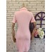Polo Yaka Interlok Pamuk Kumaş Elbise 83cm Lila