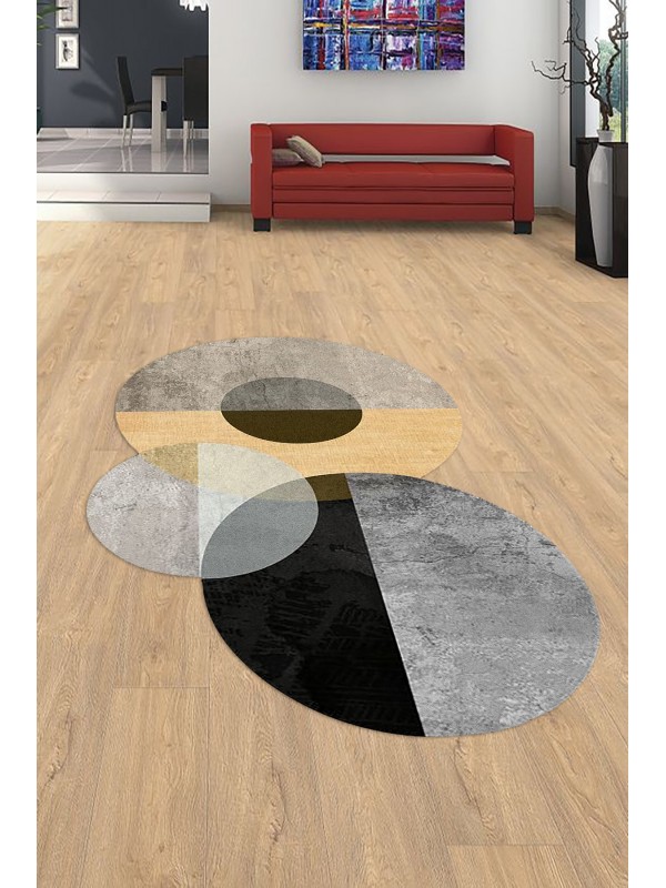 Kaymaz Taban Yıkanabilir Lazer Kesim Dekoratif Halı S4-LAZ-DOT-SM-371…