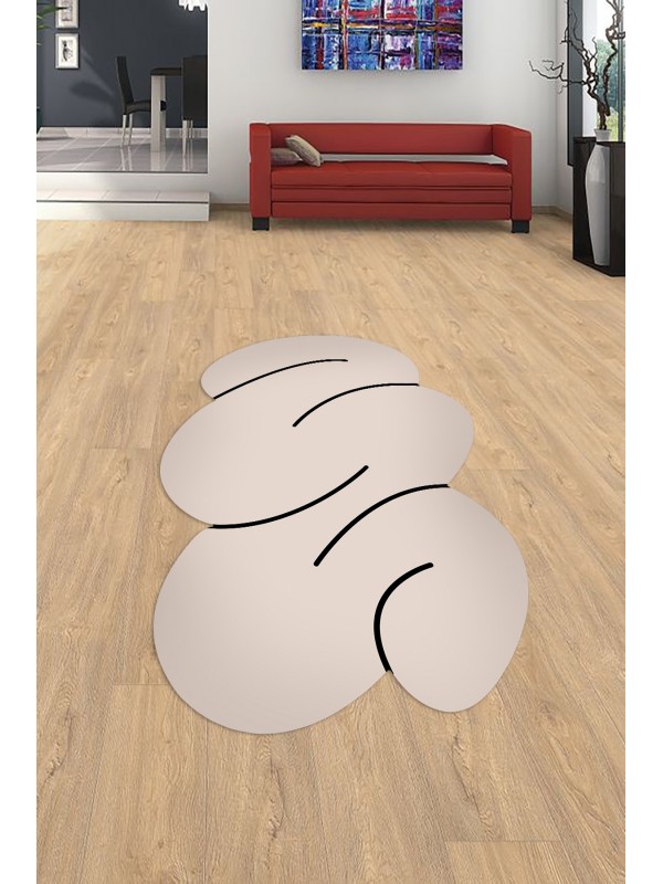 Kaymaz Taban Yıkanabilir Lazer Kesim Dekoratif Halı S4-LAZ-DOT-SM-378…