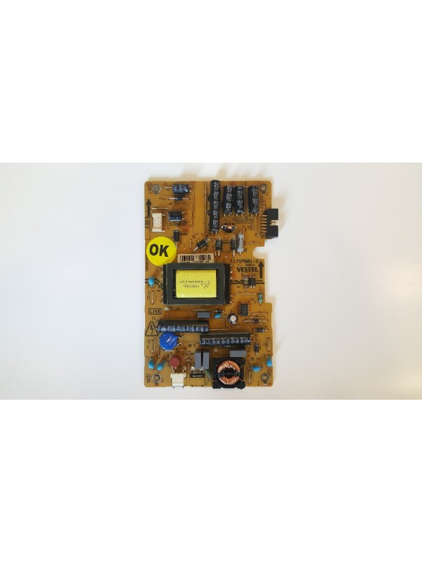 17IPS61-3, 23229072, Vestel 24HA5100, Power Board, Besleme Kartı