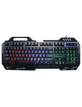 Konfulon V1 RGB Işıklı Metal Yüzey Kablolu Gaming Klavye