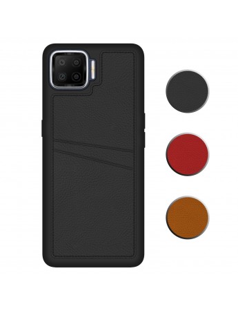 FitCase Oppo A73 Kılıf Proda Deri Çift Kartlık Cepli Kapak