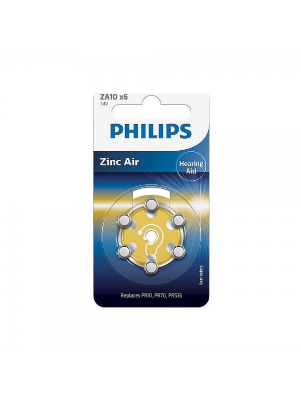 Philips ZA10 x6 PR70 İşitme Cihazı 1.4V Pil 6lı Paket 10 Numara…