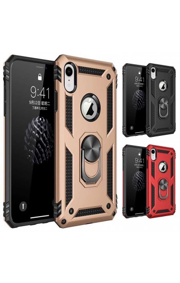iPhone XR Kılıf Panzer Ring Tam Koruma Arka Kapak…