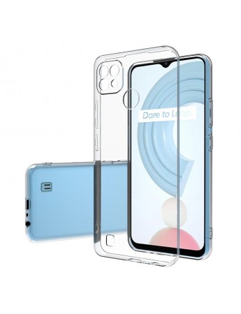FitCase Realme C21 Kılıf Kamera Korumalı Silikon Şeffaf Arka Kapak