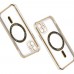 iPhone 11 Kılıf Magsafe Özellikli Gold Seri Lazer Silikon Kapak