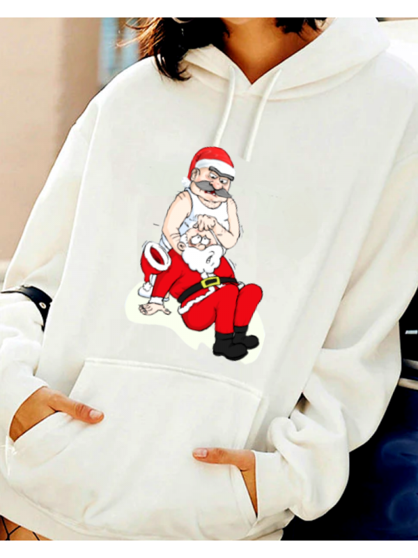 Noel baba baskılı kadın sweat…