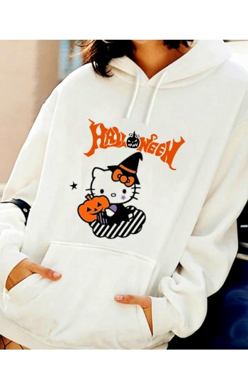 Halloween baskılı kadın sweat 03…