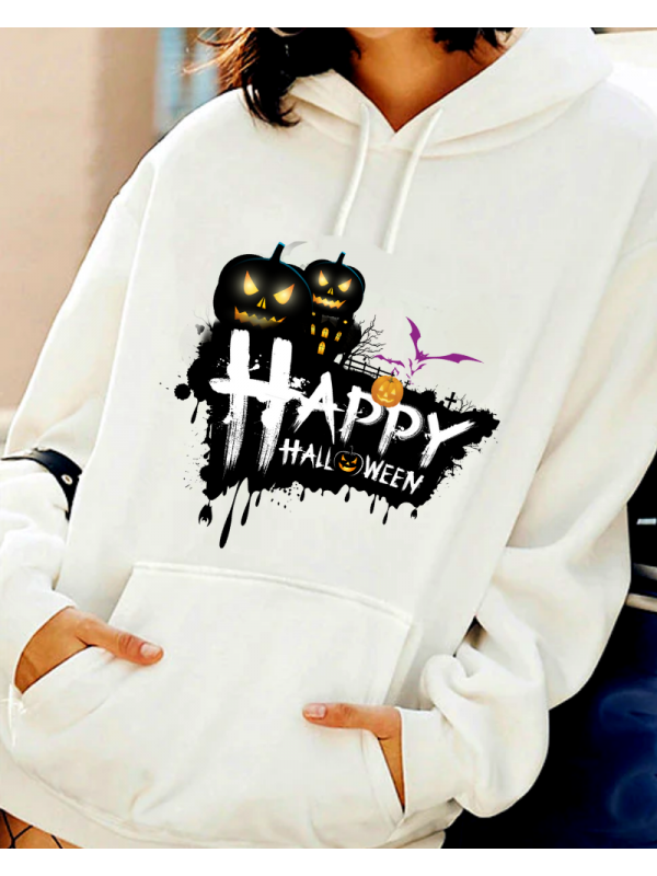 Halloween baskılı kadın sweat 10…