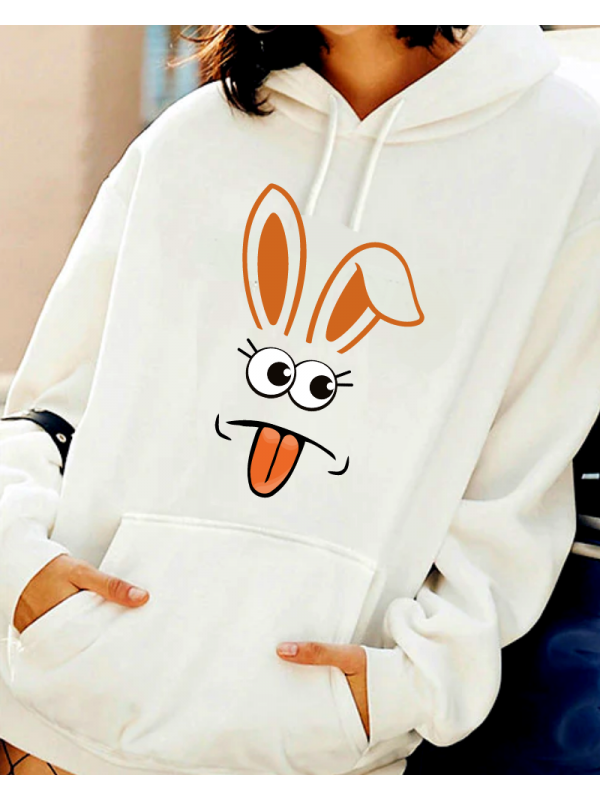 Tavşan baskılı kadın sweat 01…