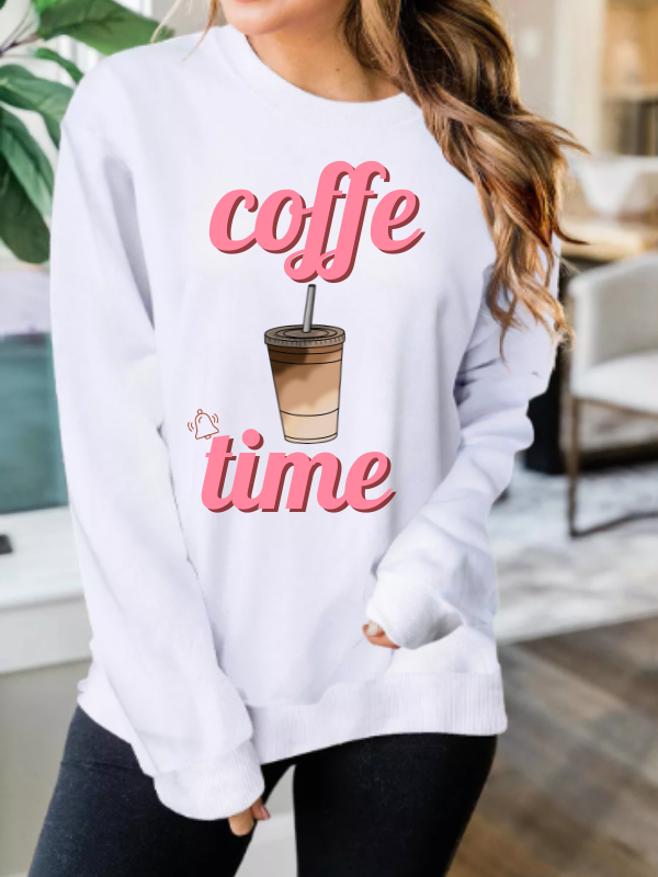 Coffe Baskılı Kadın Sweat 00…