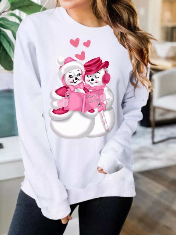 Kardan Adam ve Kadın  Baskılı Kadın Sweatshirt…