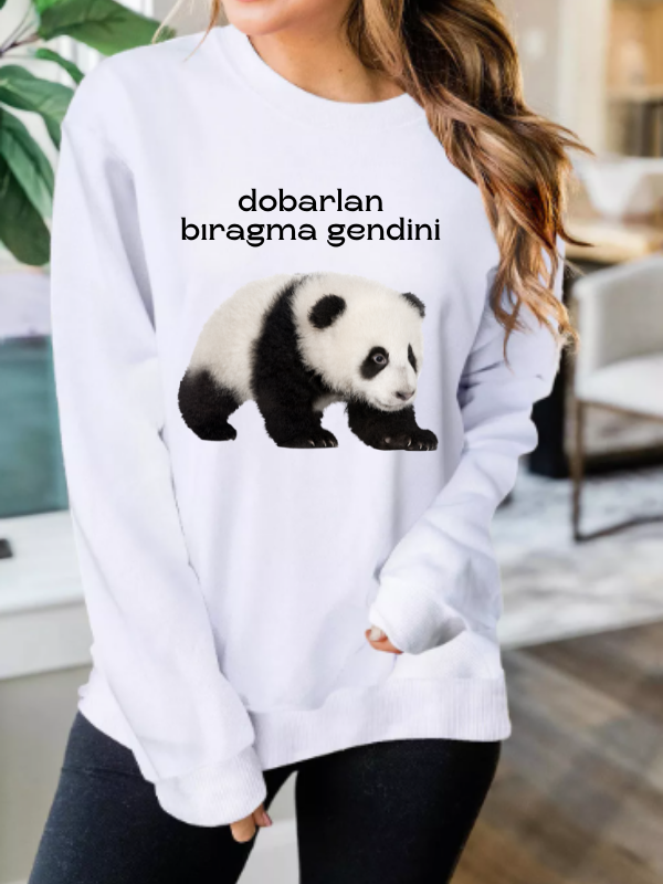 Ayıcık  Baskılı Kadın Sweatshirt…