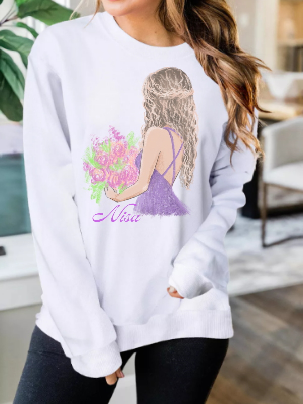 Kişiye Özel Kadın baskılı Kadın Sweatshirt…