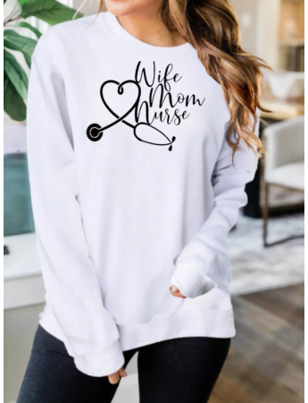 Wife baskılı kadın sweat
