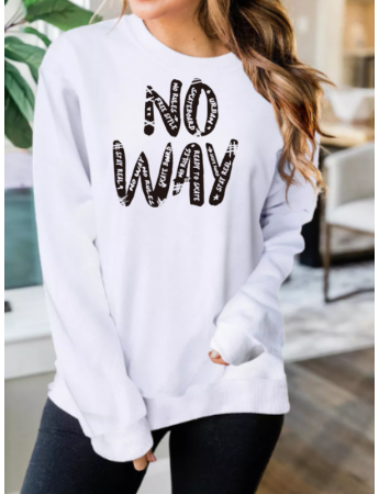 No way baskılı kadın sweat