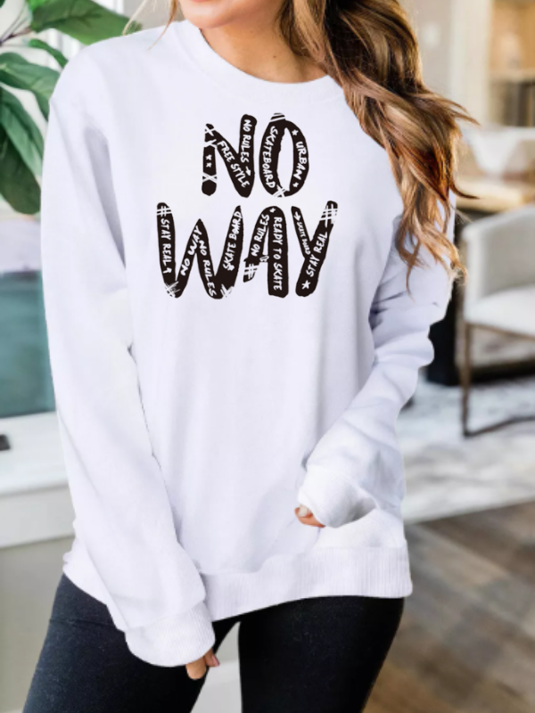 No way baskılı kadın sweat…