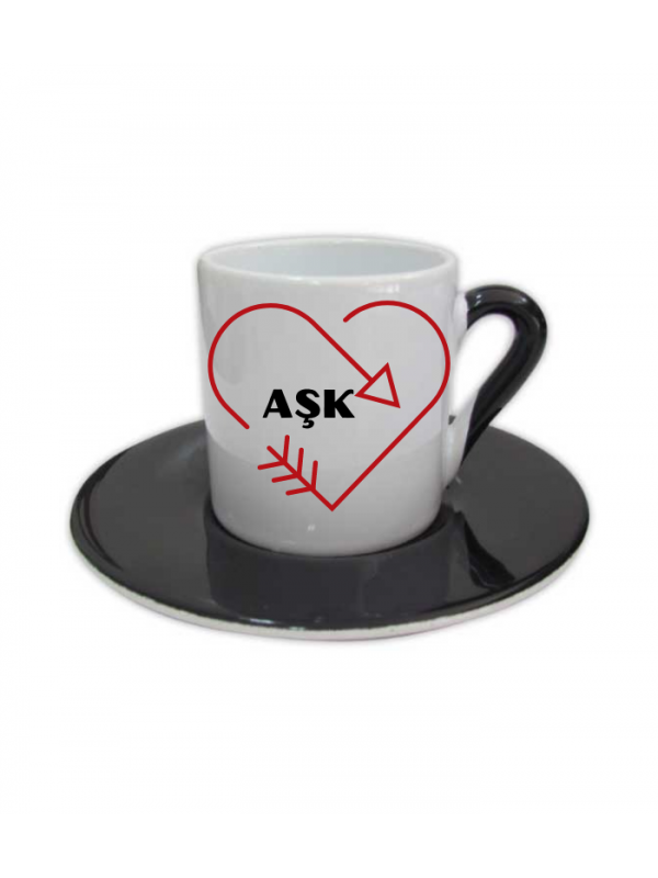 Aşk Baskılı Türk Kahvesi Fincanı…