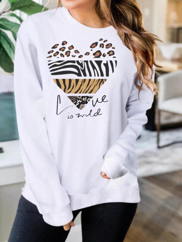 Love Baskılı kadın sweathirt…