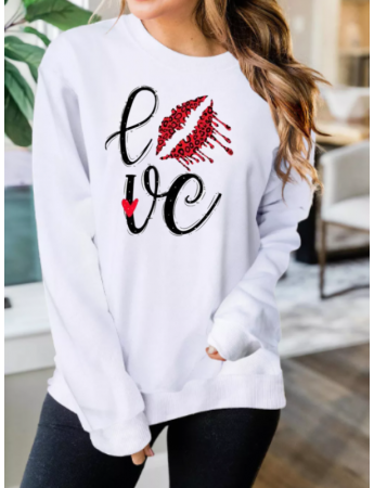 Love  Baskılı kadın sweathirt 03