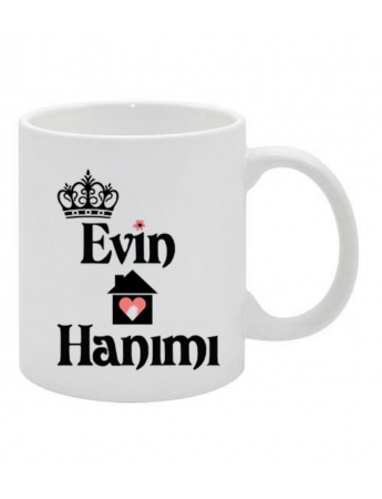 Evin Hanımı Baskılı Kupa Beyaz