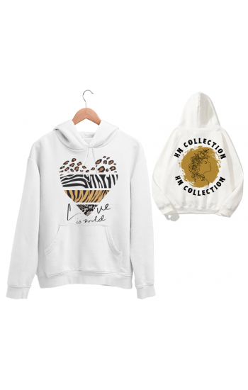 Kalp baskılı kadın sweat - HN COLLECTION…