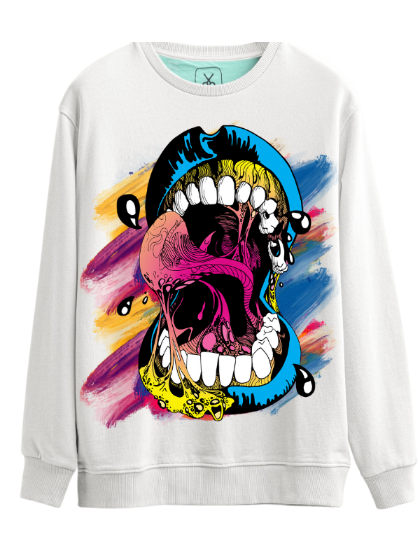 Diş baskılı unisex sweathirt…