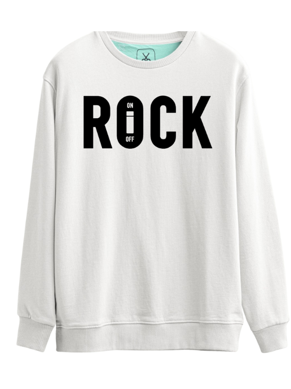 Rock baskılı kadın sweat…