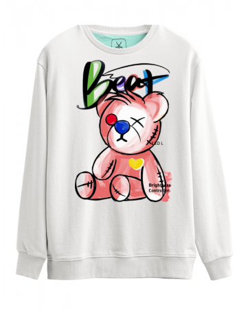 Beat ayıcık baskılı kadın sweat