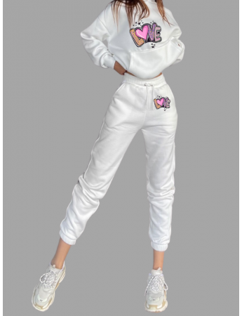 Love baskılı jogger eşofman takım