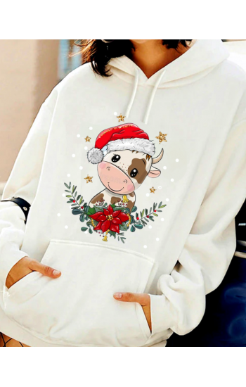 İnek baskılı kadın sweat 01…