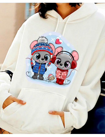 Noel baskılı kadın sweat 03