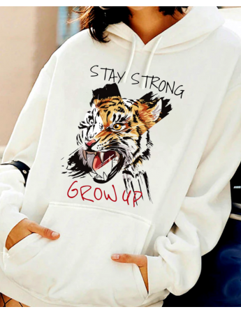 Stay Strong Baskılı Kadın Sweat